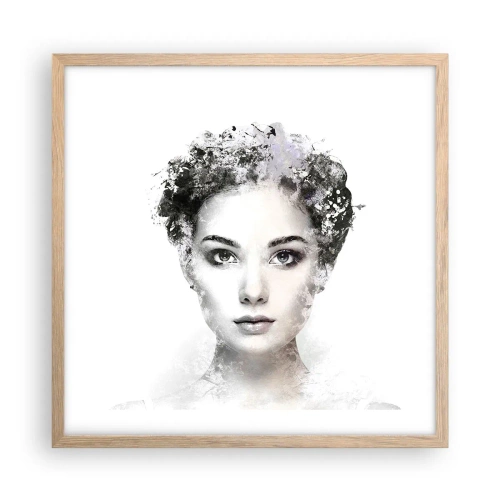 Póster en marco roble claro - Un retrato extremadamente elegante - 50x50 cm