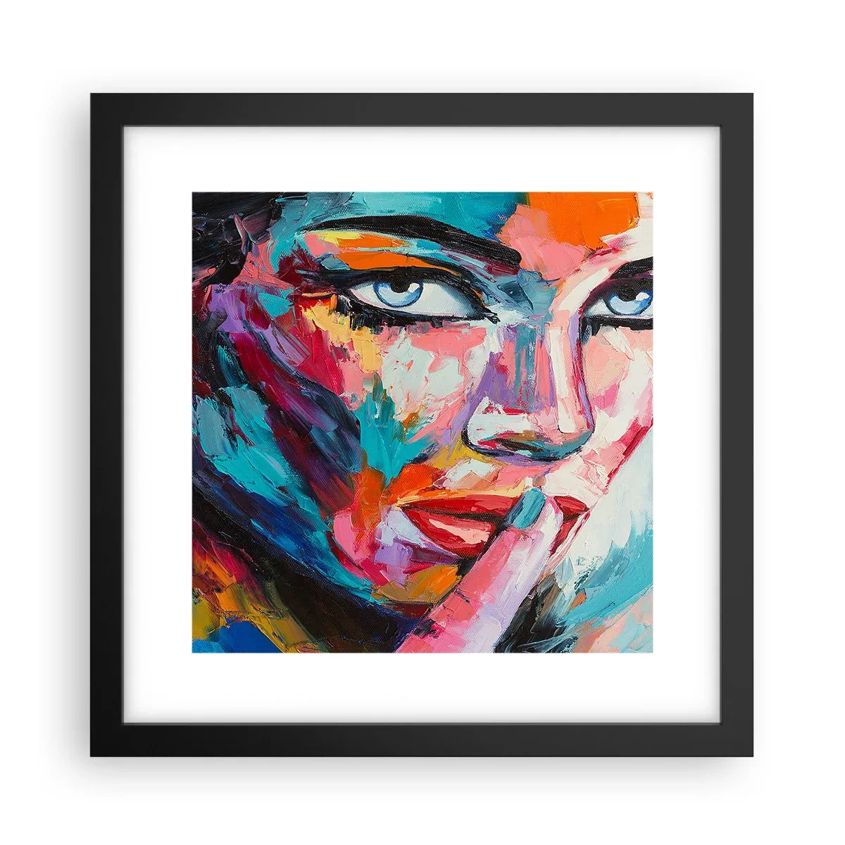 Póster en marco negro - Nuestro primer secreto - 30x30 cm
