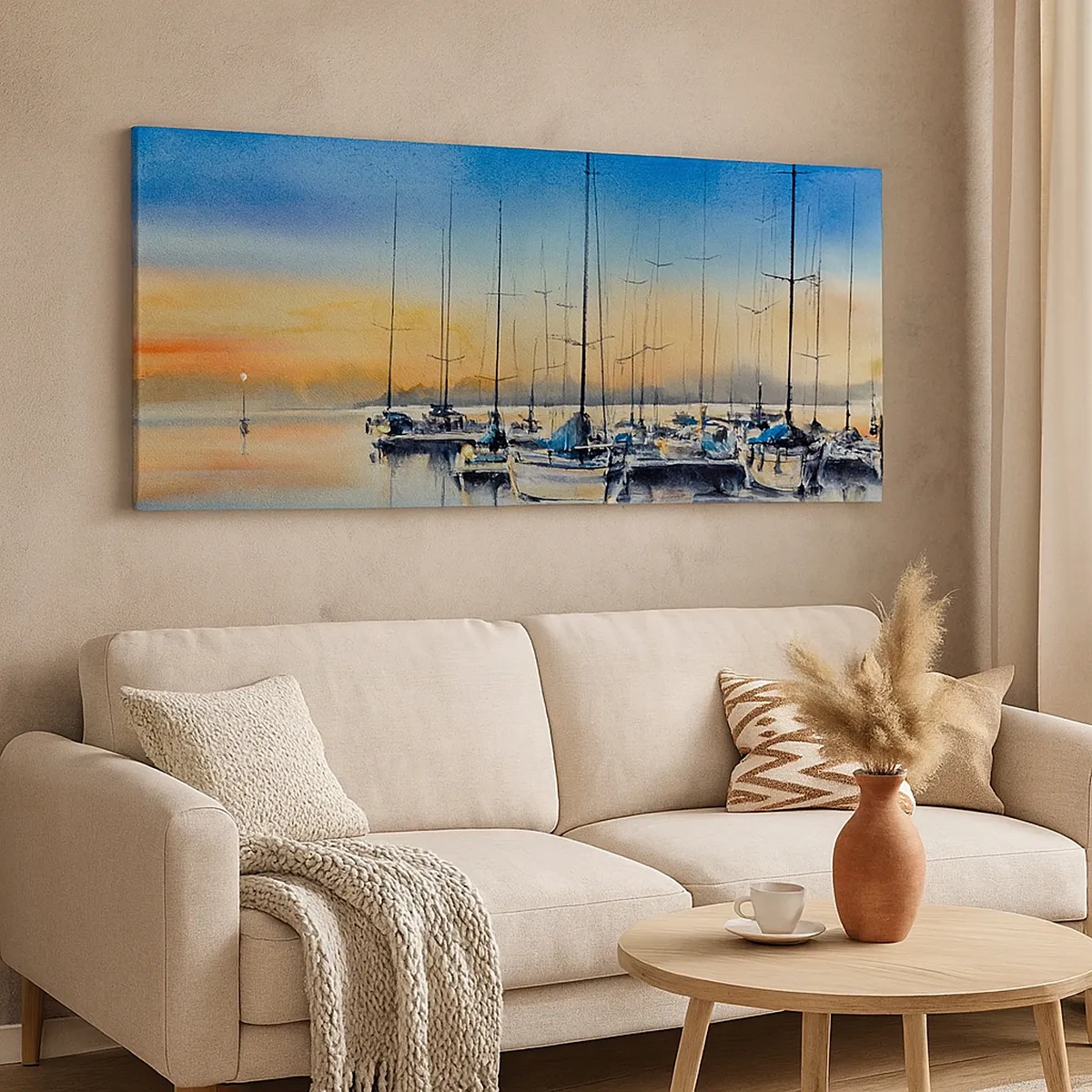 Cuadro sobre lienzo - Impresión de Imagen - El final de un buen día - 30x30 cm