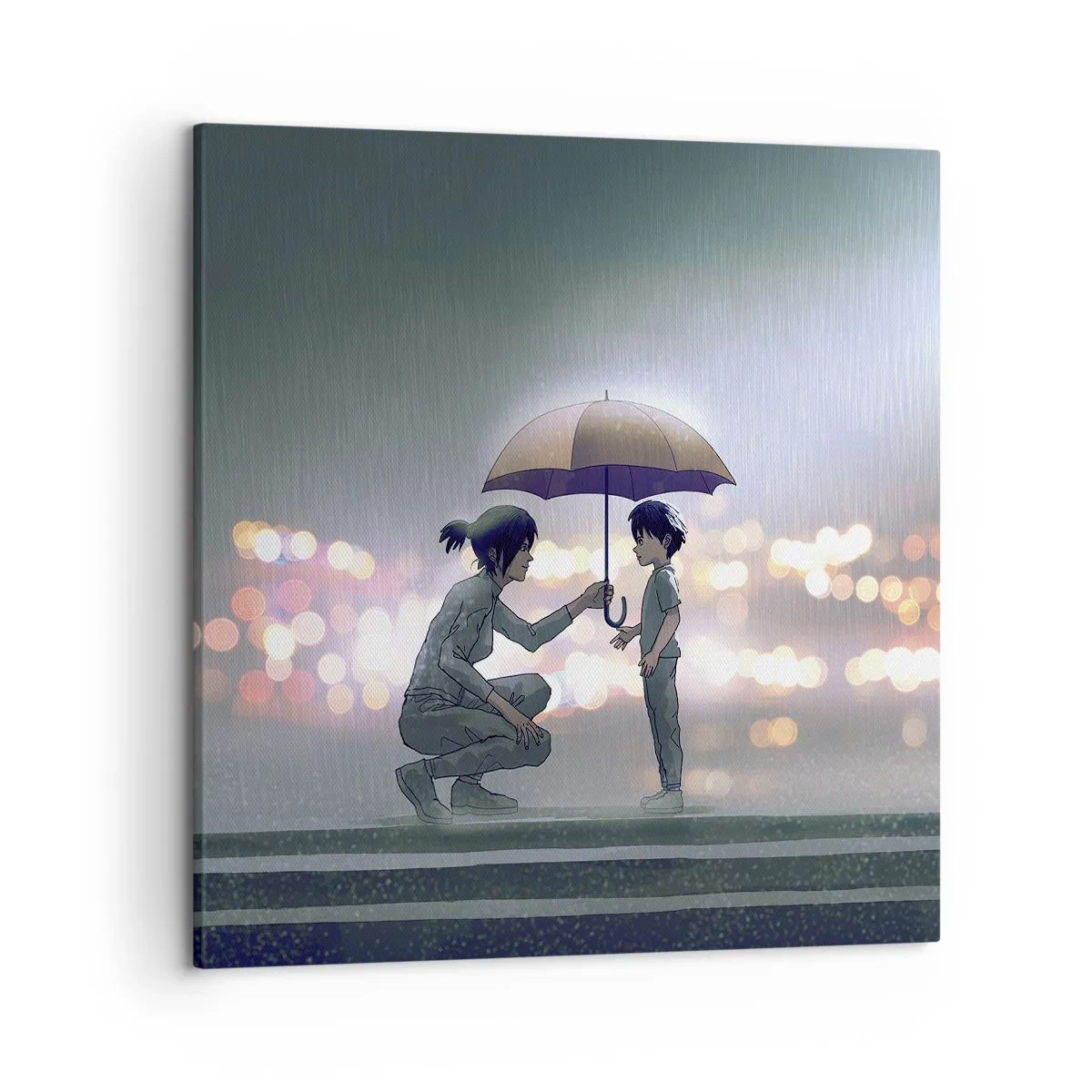 Cuadro sobre lienzo - Impresión de Imagen - Y todo está bien - 50x50 cm
