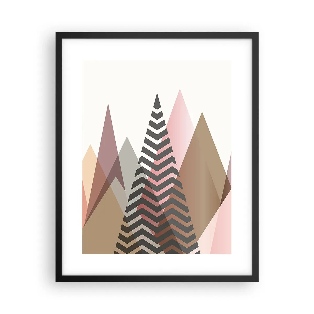Póster en marco negro - Una visión piramidal - 40x50 cm