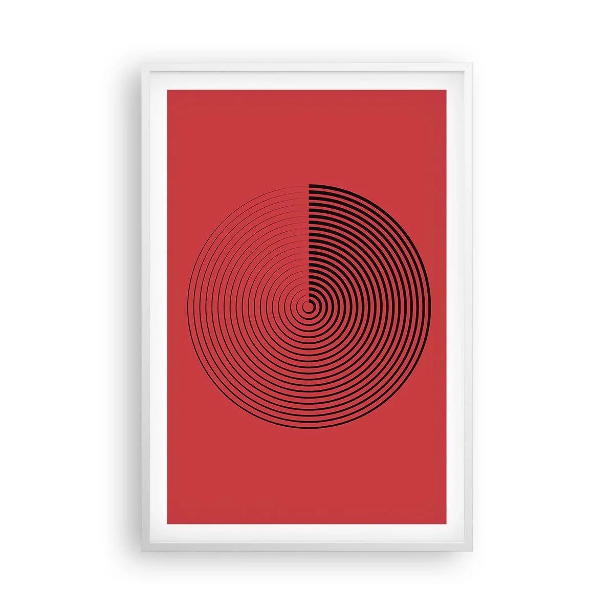 Póster en marco blanco - Movimiento circular - 61x91 cm