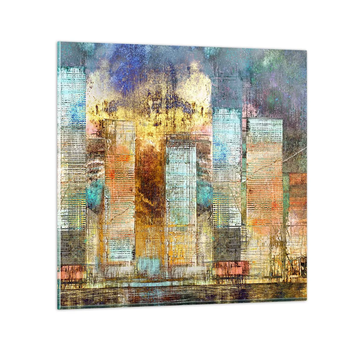 Cuadro sobre vidrio - Impresiones sobre Vidrio - Metrópolis soleada - 70x70 cm
