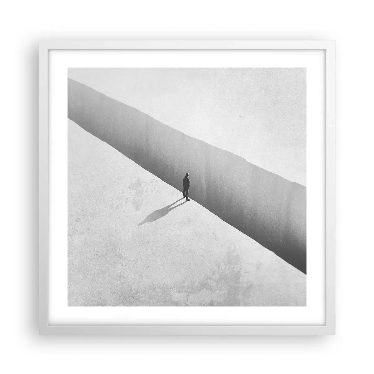 Póster en marco blanco - Sin un destino claro - 50x50 cm