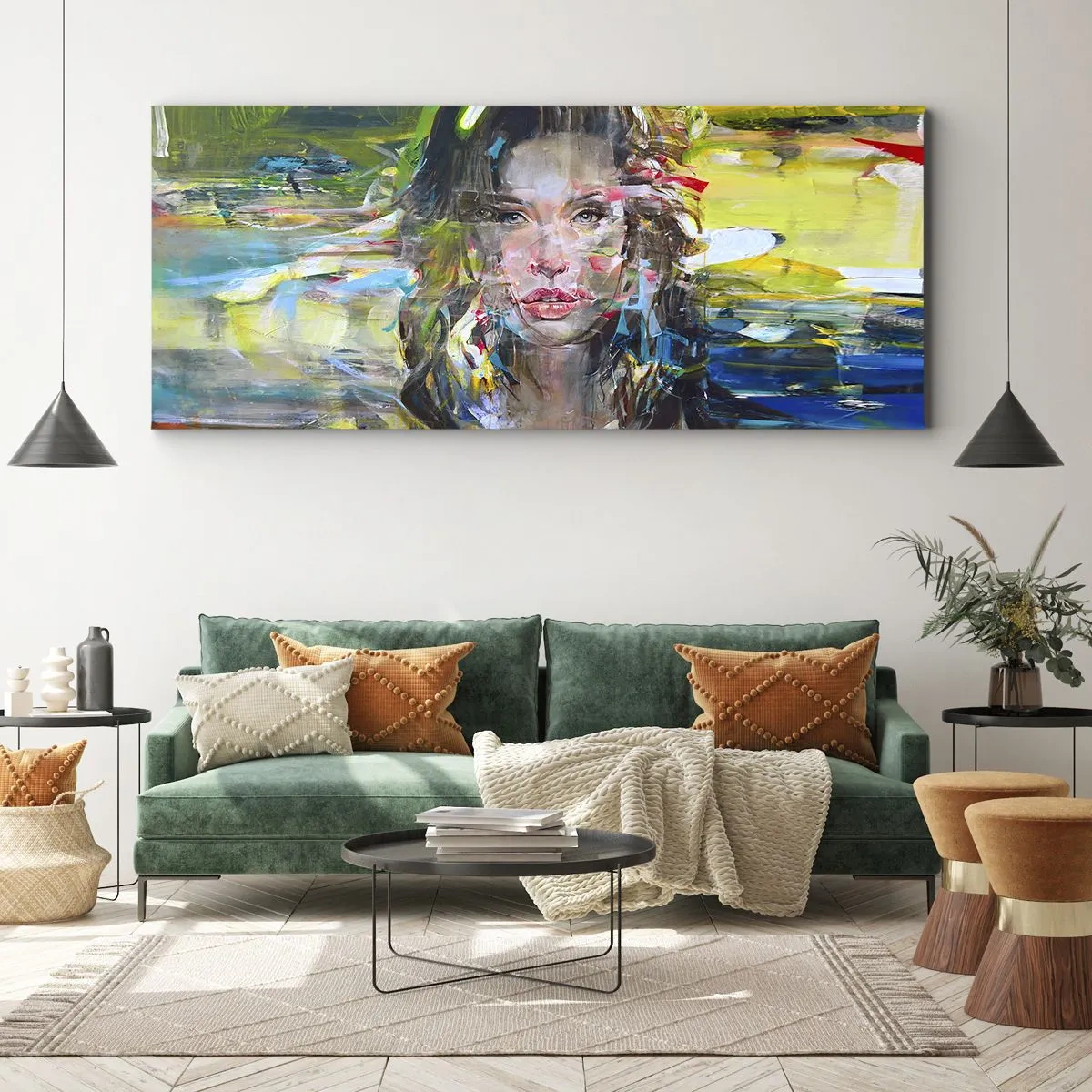 Cuadro sobre lienzo - Impresión de Imagen - Tras el velo del aire - 90x30 cm