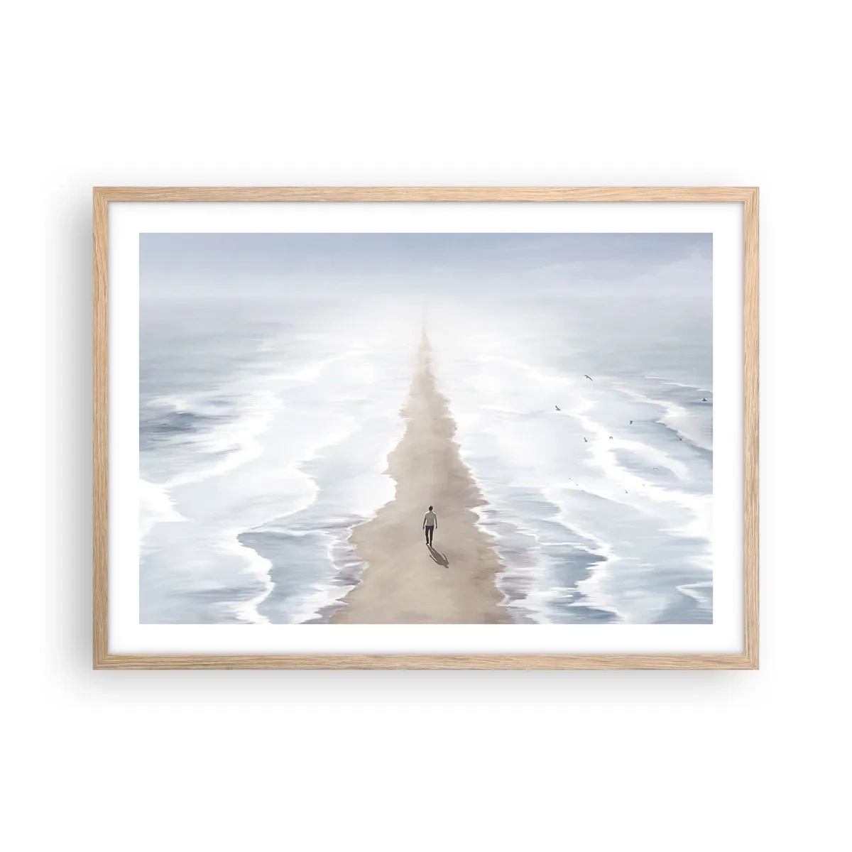 Póster en marco roble claro - Un futuro brillante - 70x50 cm