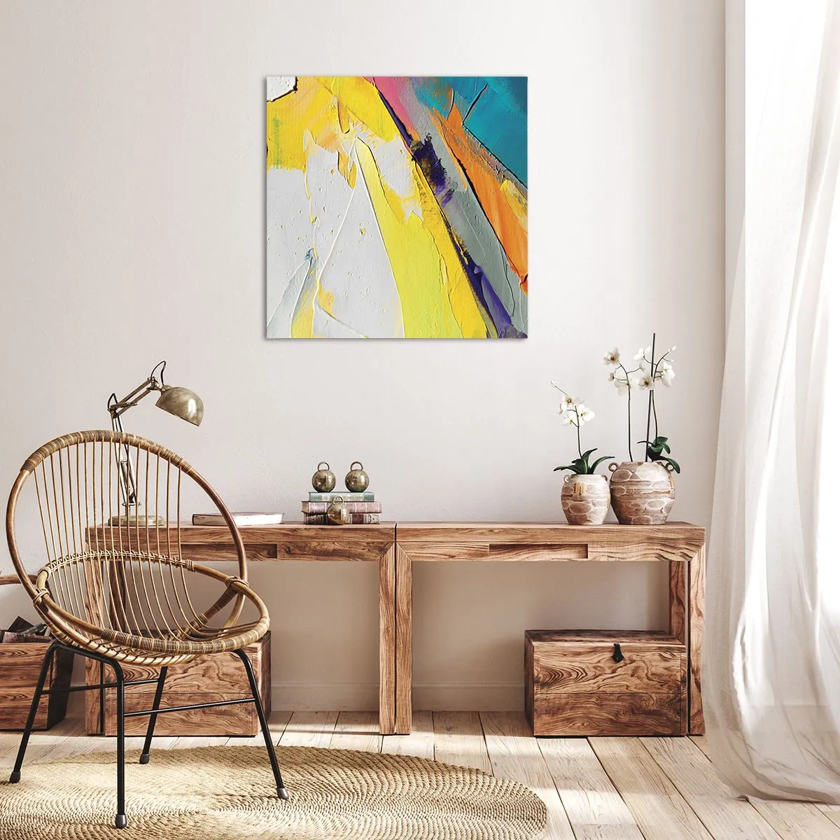 Cuadro sobre lienzo - Impresión de Imagen - Anatomía de la luz - 70x70 cm