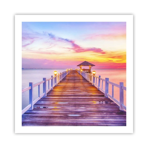 Póster - El silencio lila-dorado de la tarde - 60x60 cm