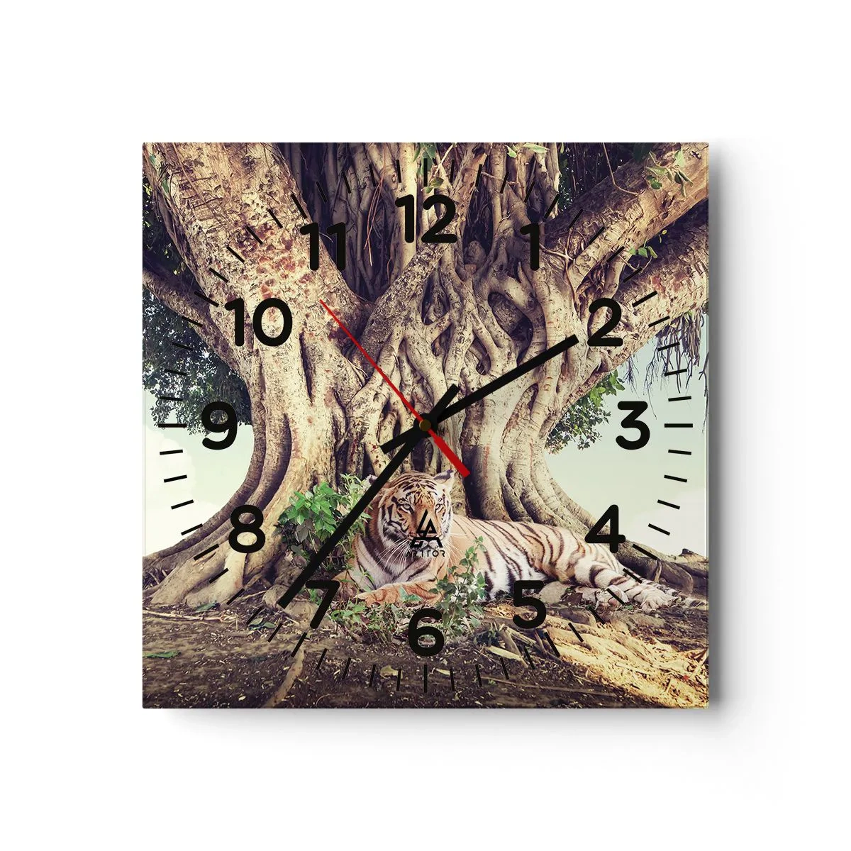 Reloj de pared - Reloj de vidrio - Una visión desde el Génesis - 30x30 cm