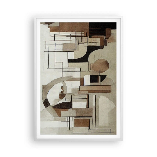 Póster en marco blanco - Paisaje urbano 2.0 - 70x100 cm