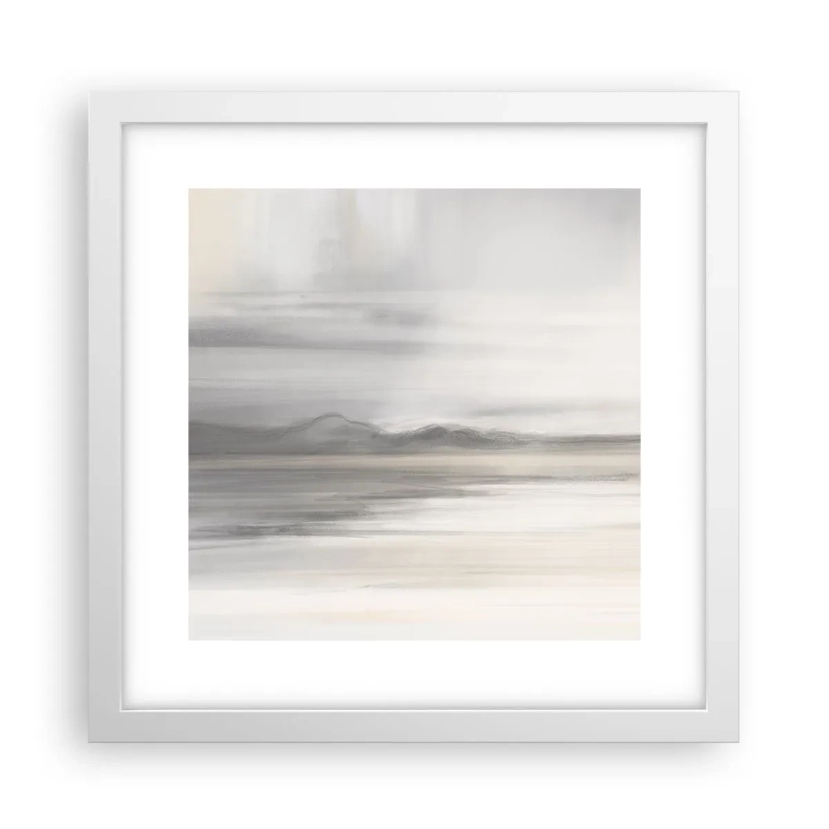 Póster en marco blanco - Una distancia reflexiva - 30x30 cm