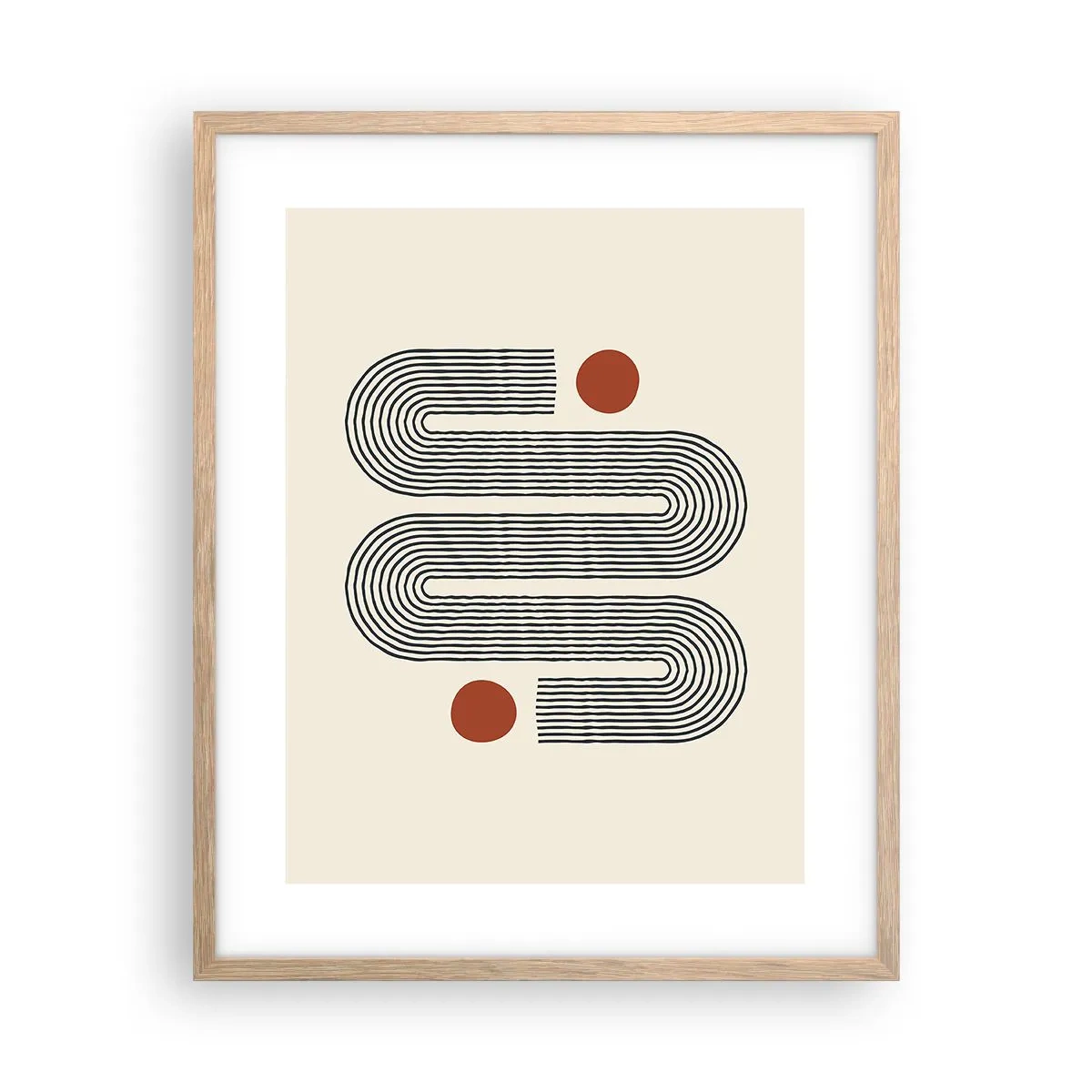 Póster en marco roble claro - De principio a fin - 40x50 cm