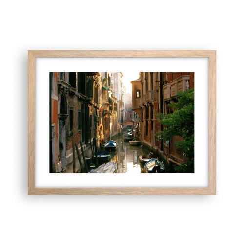 Póster en marco roble claro - En un callejón veneciano - 40x30 cm