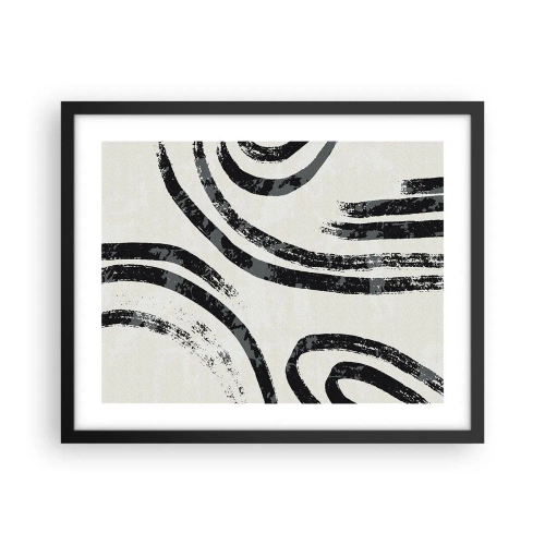 Póster en marco negro - A medias - 50x40 cm