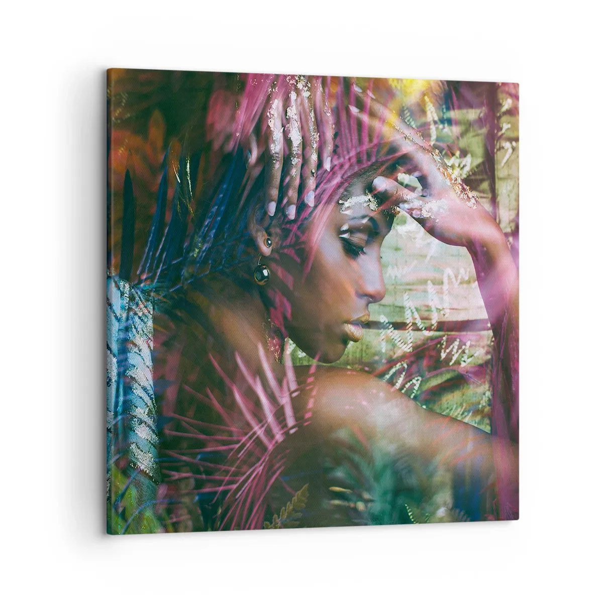 Cuadro sobre lienzo - Impresión de Imagen - La madre naturaleza en la selva - 50x50 cm
