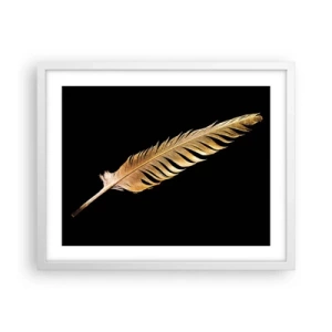 Póster en marco blanco - Pluma de alta calidad - 50x40 cm