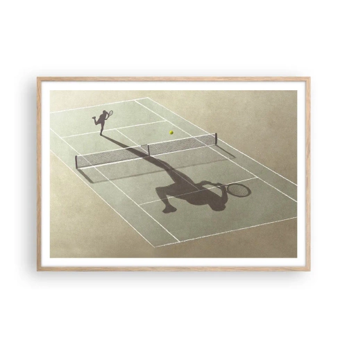 Póster en marco roble claro - Véncete a ti mismo - 100x70 cm