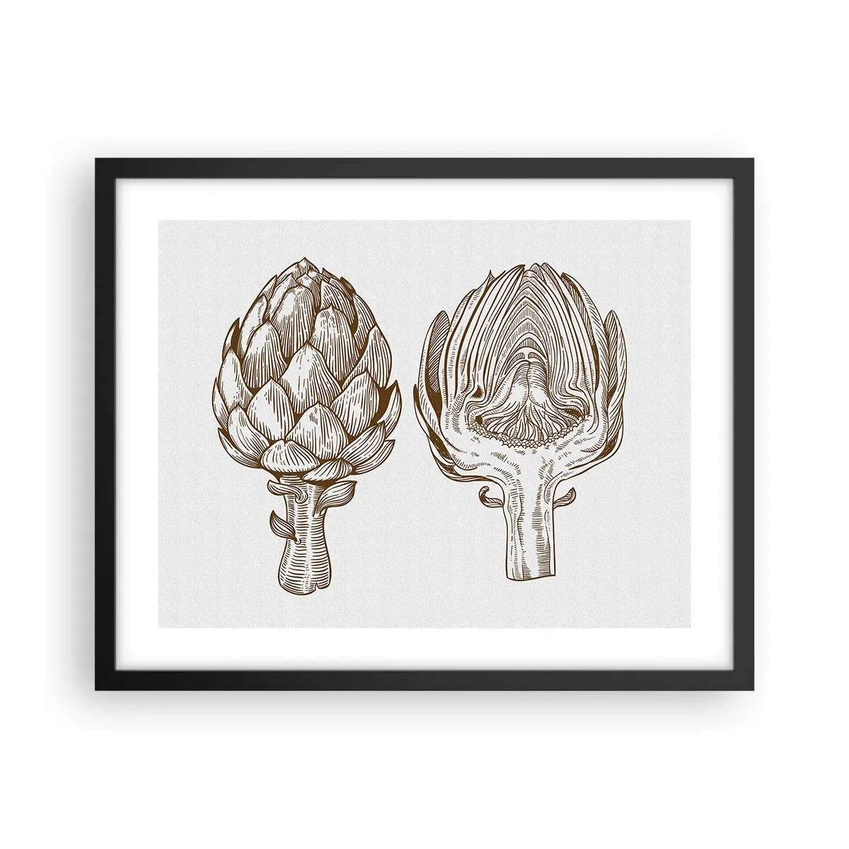 Póster en marco negro - Lección de anatomía - 50x40 cm