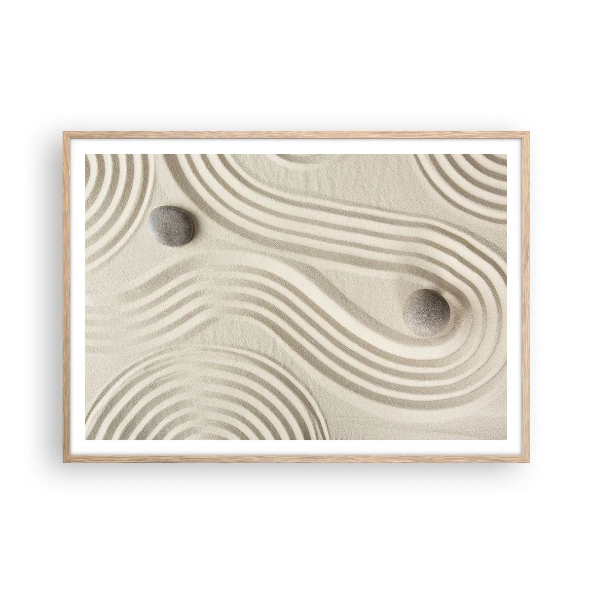 Póster en marco roble claro - Un toque de calidez - 100x70 cm