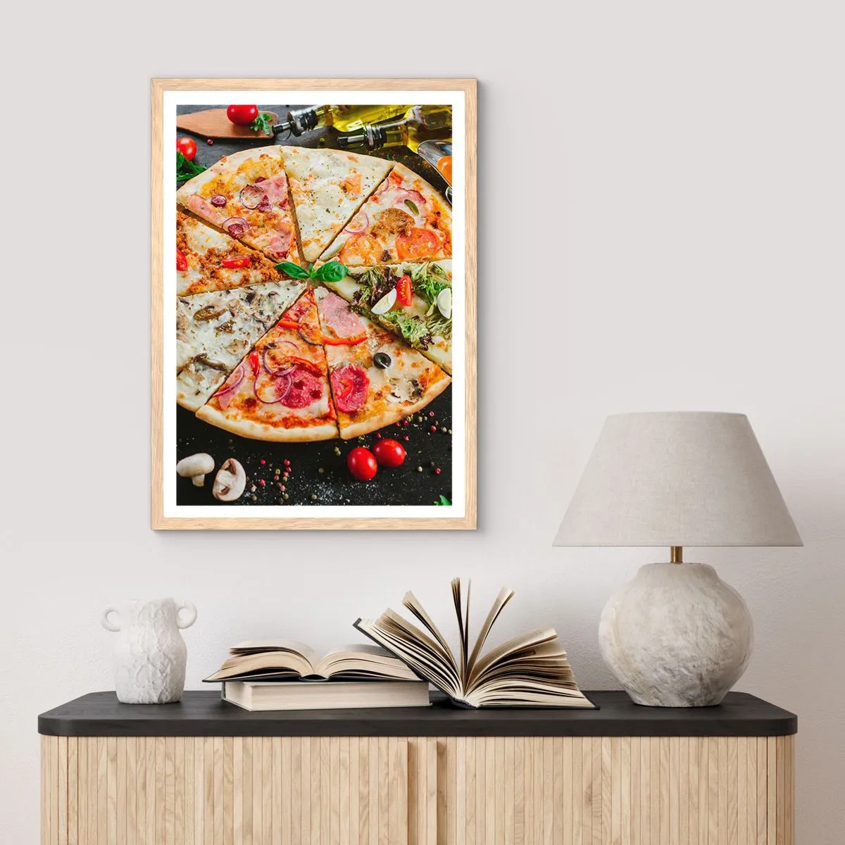 Póster en marco roble claro - Una gama de gustos - 50x70 cm