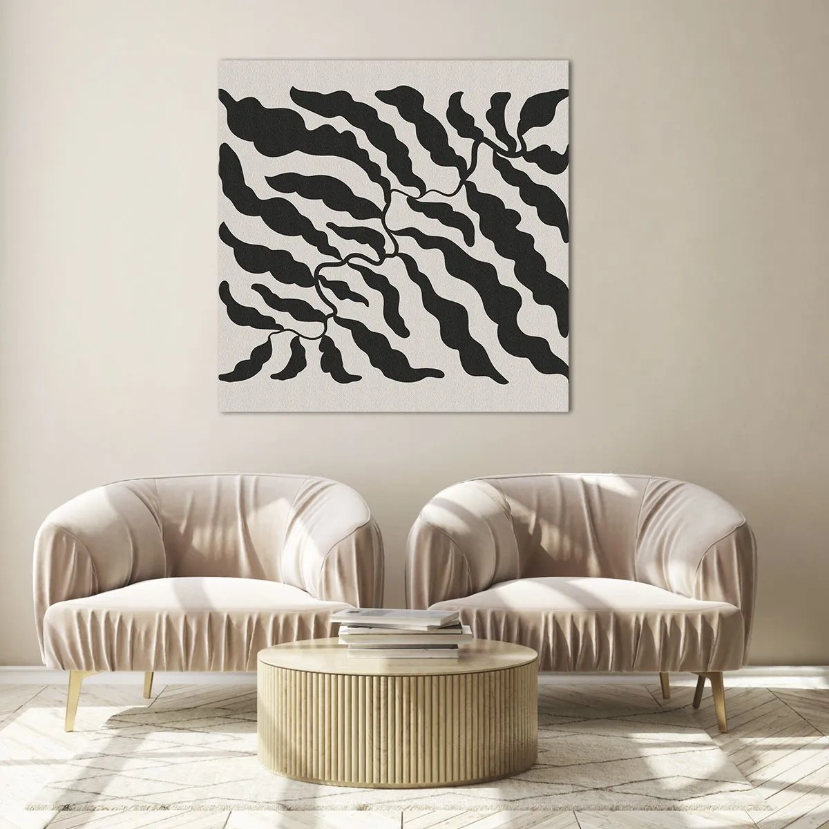 Cuadro sobre vidrio - Impresiones sobre Vidrio - La naturaleza de un cuadrado - 60x60 cm