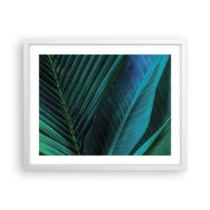 Póster en marco blanco - Anatomía del verde - 50x40 cm