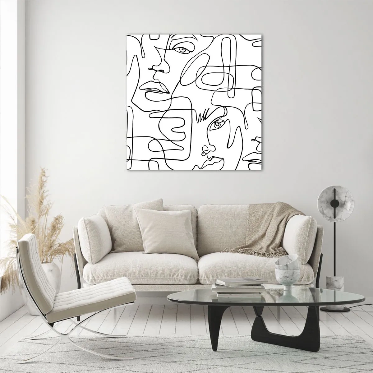 Cuadro sobre vidrio - Impresiones sobre Vidrio - Entre emociones enredadas - 50x50 cm