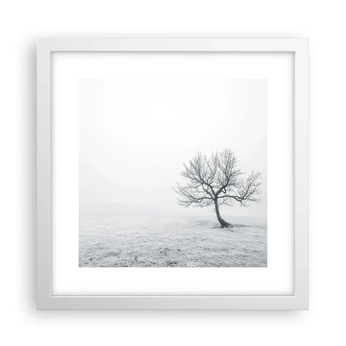 Póster en marco blanco - Contra la nada - 30x30 cm