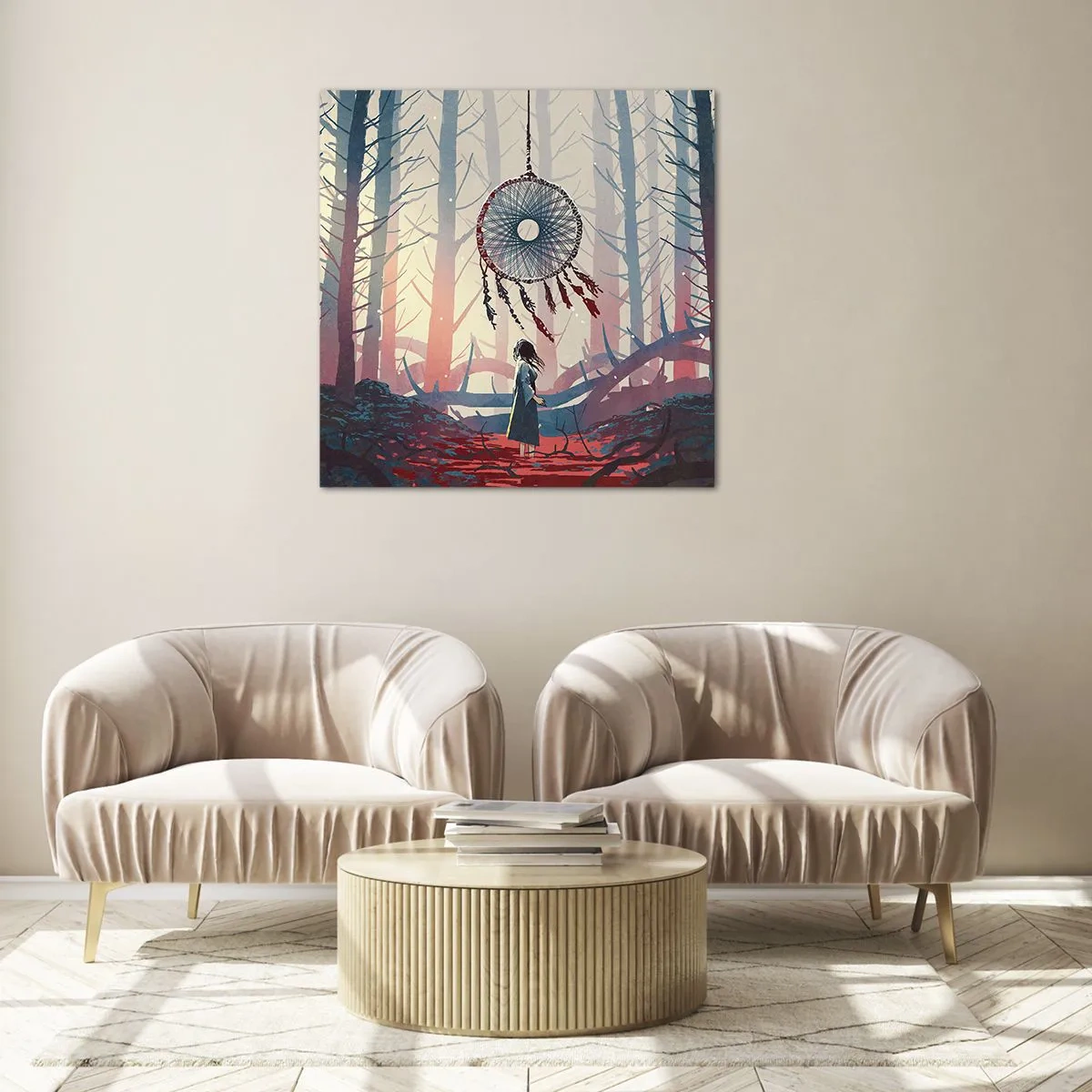 Cuadro sobre vidrio - Impresiones sobre Vidrio - El ritual secreto de la felicidad - 70x70 cm