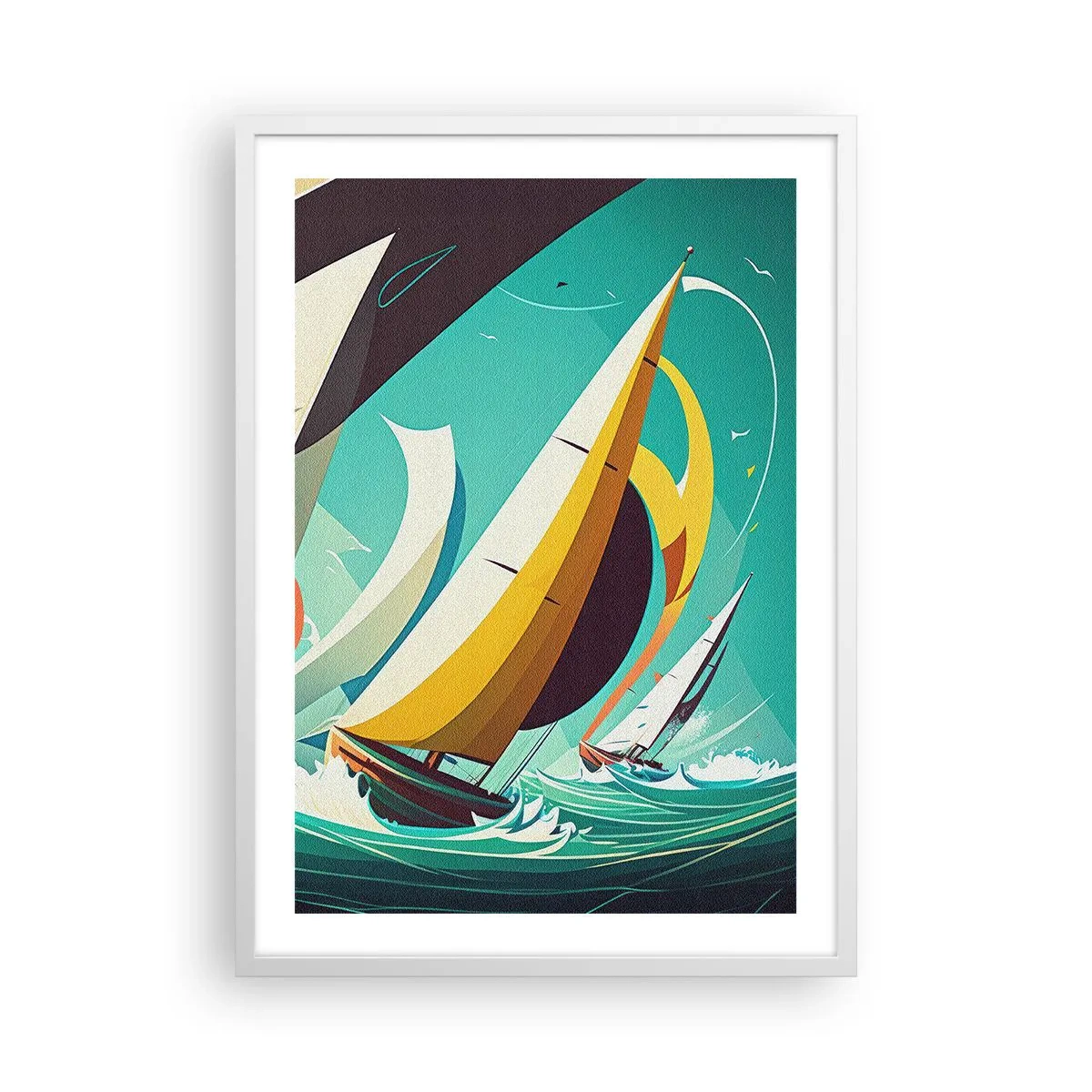 Póster en marco blanco - Afrontar los elementos - 50x70 cm