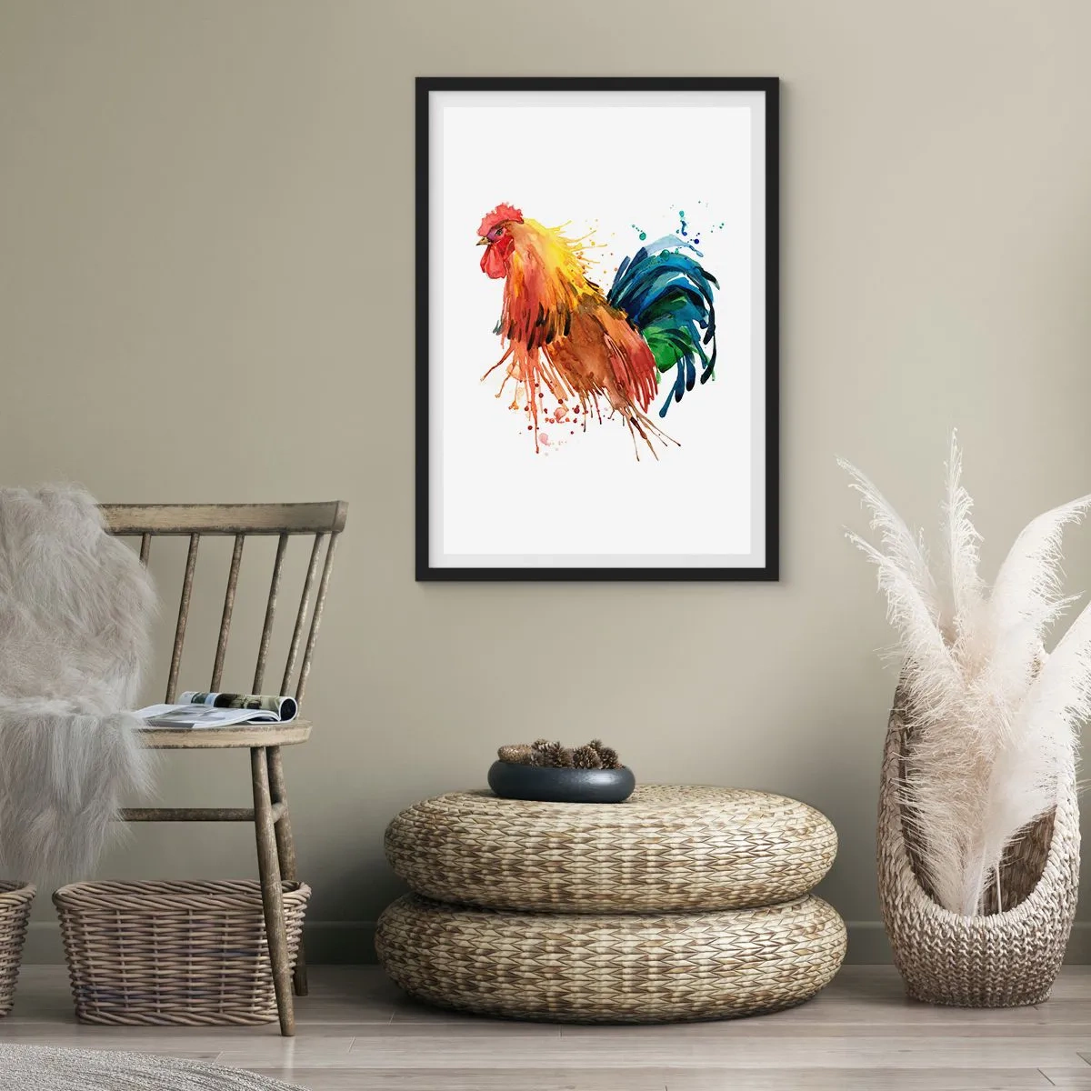Póster en marco negro - Un manto real, un orgullo real - 40x50 cm