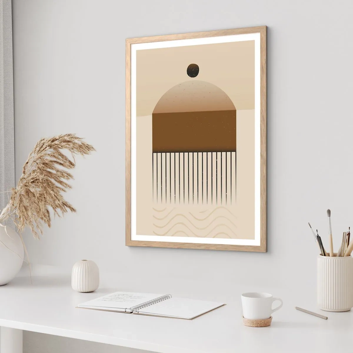 Póster en marco roble claro - Varios estados - 30x40 cm