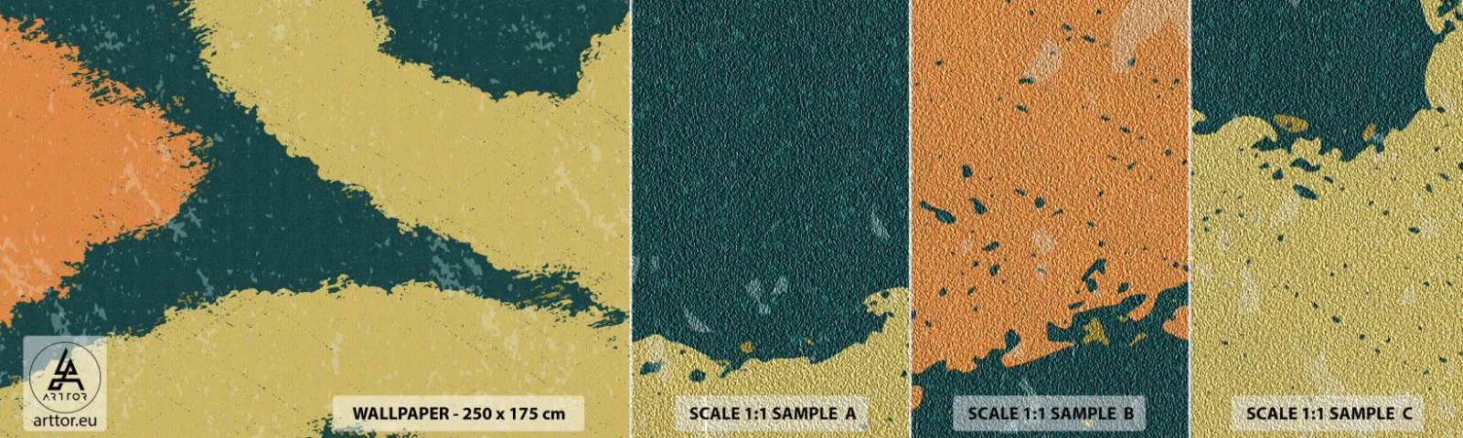 Muestra de fotomural Premium Sand - Abstracción - a cámara lenta - Abstracción, Pedazo, Envejecido - 100x30 cm