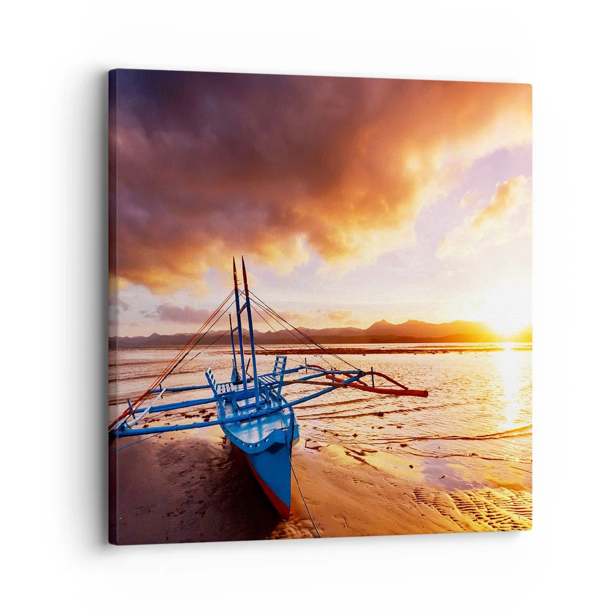 Cuadro sobre lienzo - Impresión de Imagen - Después de un largo día, relájate en la arena - 30x30 cm