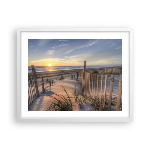 Póster en marco blanco - El resplandor y la sombra del viento - 50x40 cm