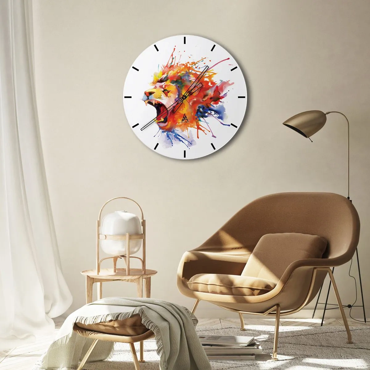 Reloj de pared - Reloj de vidrio - Estallar de ira  - 30x30 cm