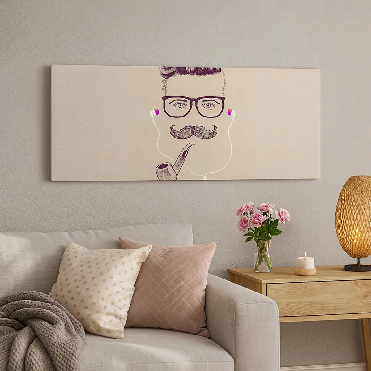 Cuadro sobre lienzo - Impresión de Imagen - Moda masculina - 30x30 cm