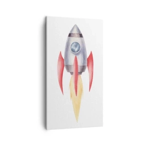 Cuadro sobre lienzo - Impresión de Imagen - Más alto, más rápido, más lejos - 45x80 cm