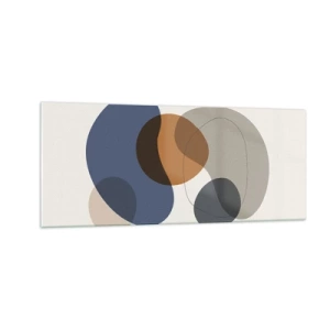 Cuadro sobre vidrio - Impresiones sobre Vidrio - Gotas de color - 100x40 cm
