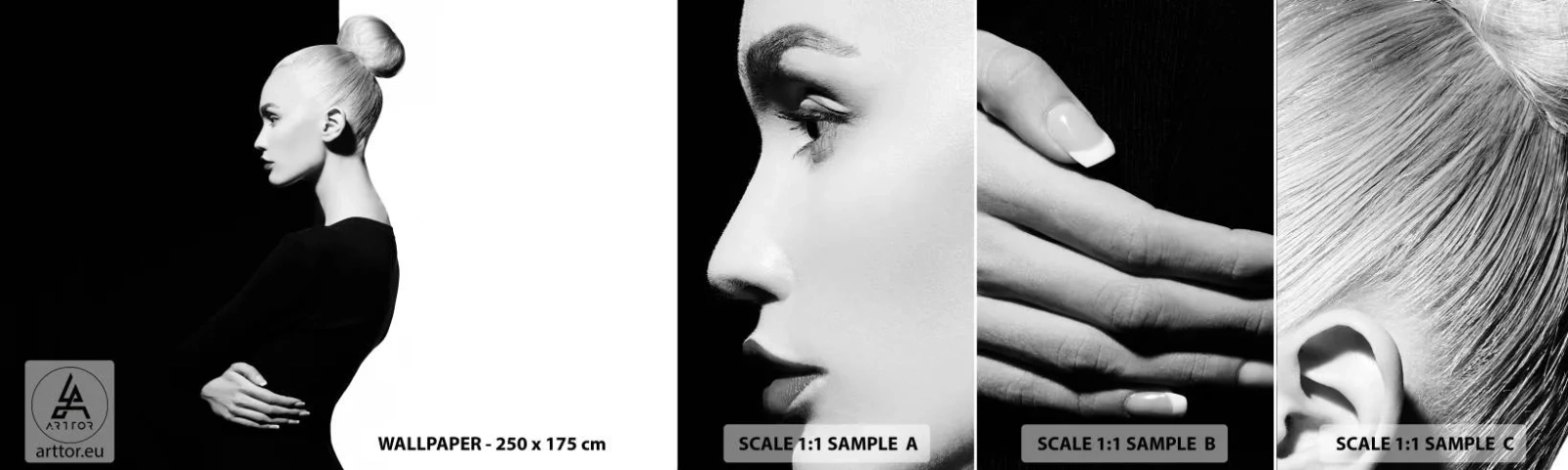 Muestra De Fotomural Standard Eco - Simplemente femenina - Moda, Mujer, Elegante - 100x30 cm