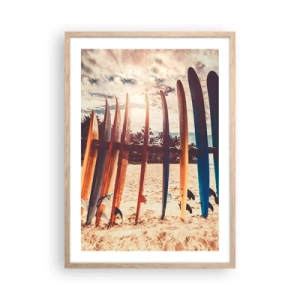 Póster en marco roble claro - Buenas noches, hasta mañana - 50x70 cm