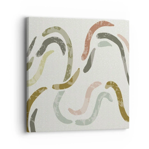 Cuadro sobre lienzo - Impresión de Imagen - La alegre danza de la abstracción - 40x40 cm