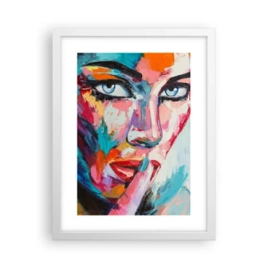 Póster en marco blanco - Nuestro primer secreto - 30x40 cm