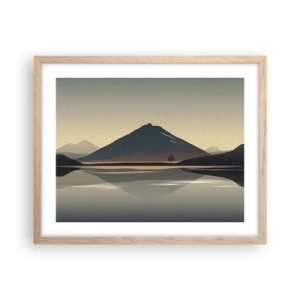 Póster en marco roble claro - Reflejo de espejo - 50x40 cm