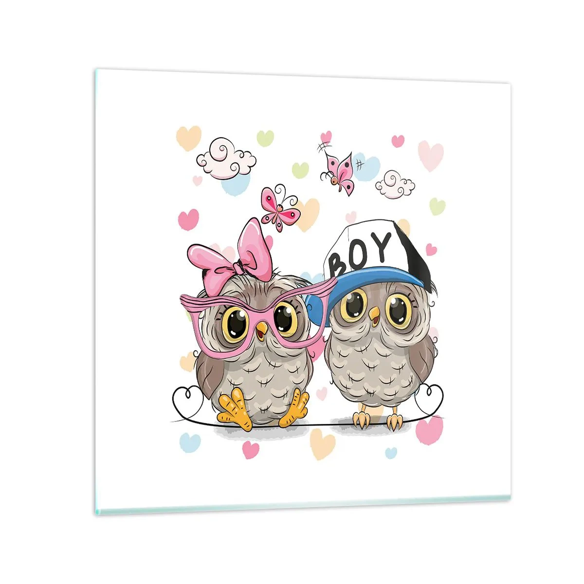 Cuadro sobre vidrio - Impresiones sobre Vidrio - El amor - 30x30 cm