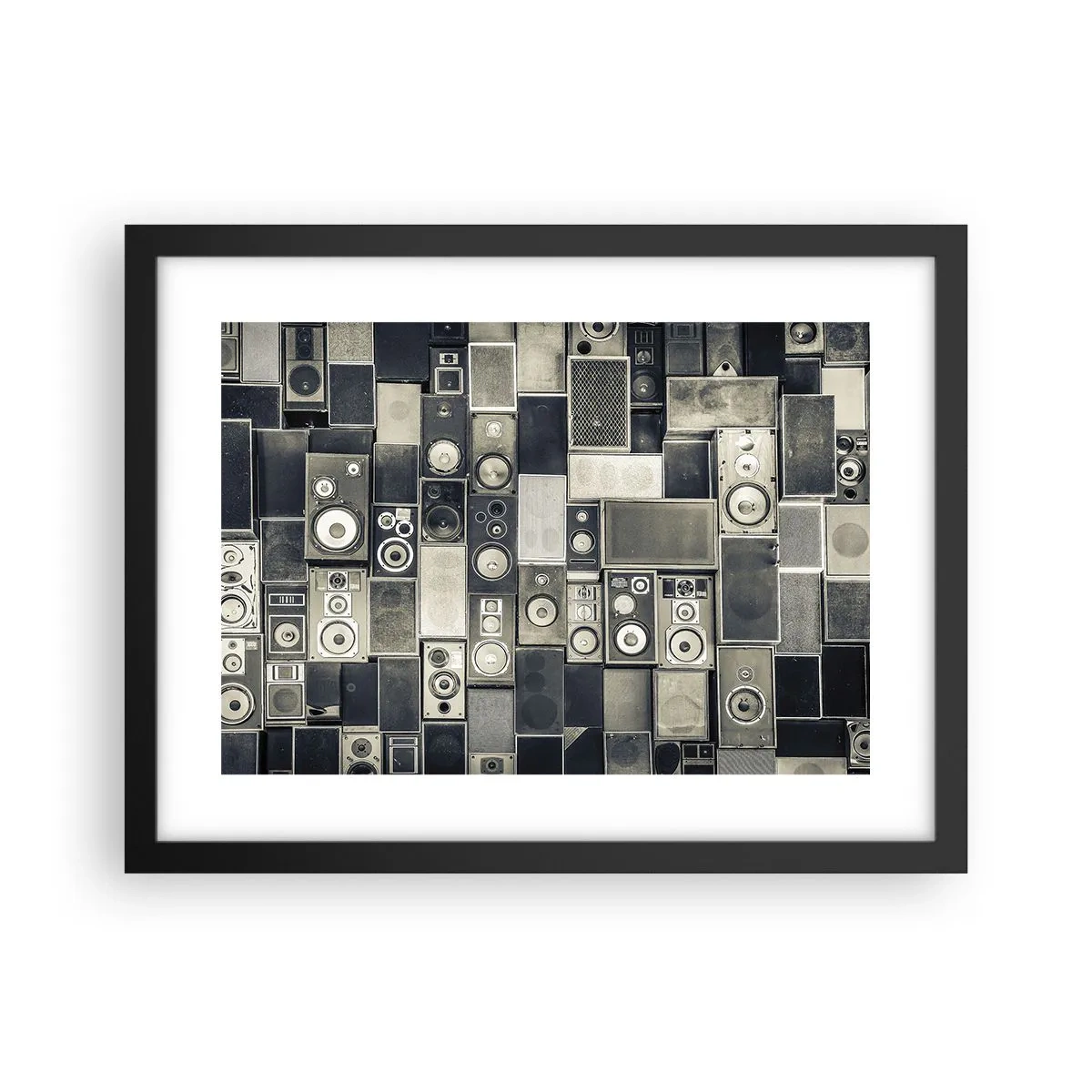 Póster en marco negro - Y todo fluye - 40x30 cm
