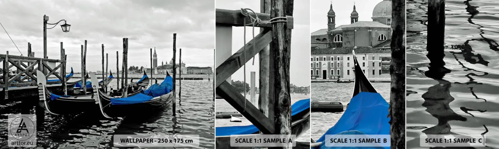 Muestra de fotomural autoadhesivo Deluxe Sticker - Venecia en el pensamiento - Ciudad, Venecia, Italia - 100x30 cm