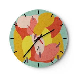 Reloj de pared - Reloj de vidrio - Saborear el sol del verano - 40x40 cm