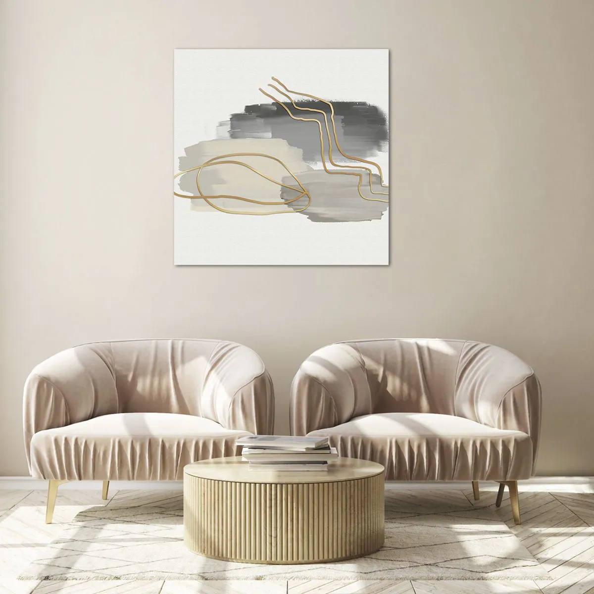 Cuadro sobre vidrio - Impresiones sobre Vidrio - Persistencia y movimiento - 70x70 cm