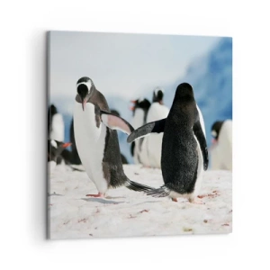 Cuadro sobre lienzo - Impresión de Imagen - Bailando en la nieve - 50x50 cm